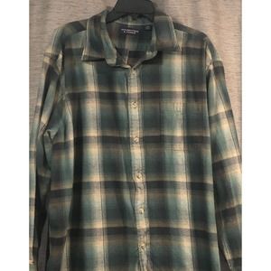 NWOT Roundtree & Yorke Mens Button Shirt - Sz 2XL - Blue Plaid